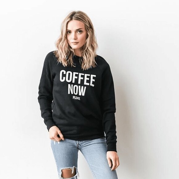 Brunette the Label | "Coffee Now" Crew Neck Sweatshirt - Picture 9 of 9